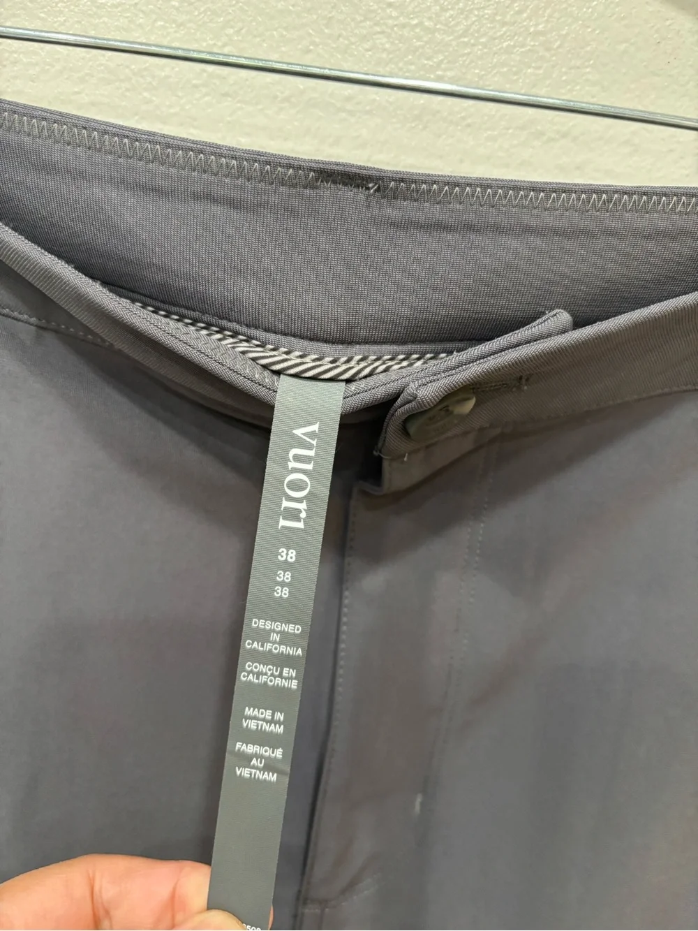 Vuori Performance Five Pockets Meta Pants Gray Men’s Size 38